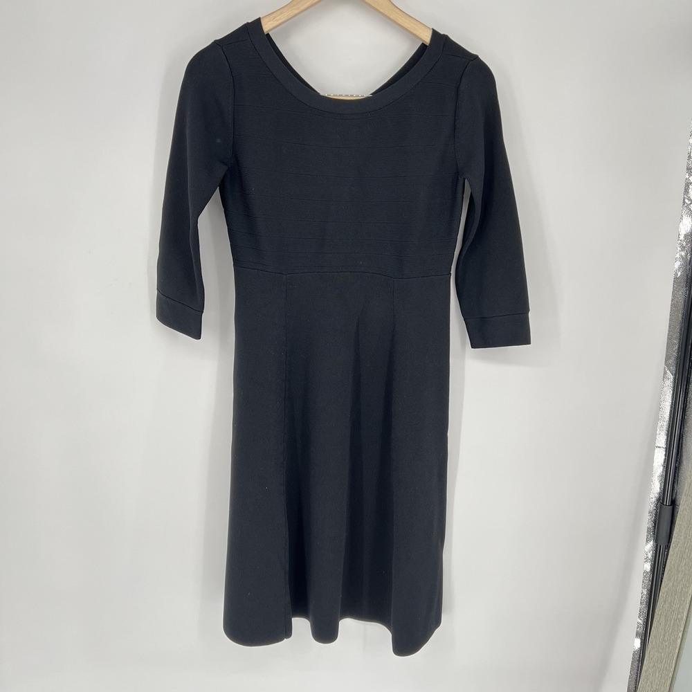Luxe By Seraphine Maternity Dress Black Luxurious Stretch Knit A Line‎ Size Med